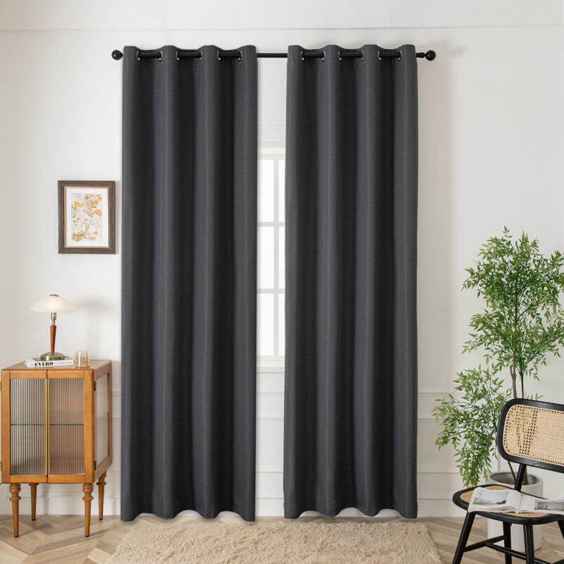 Ύφασμα κουρτίνας Blackout jacquard σκίασης Glare Art 8444 Φ280 Ανθαρκί   Beauty Home