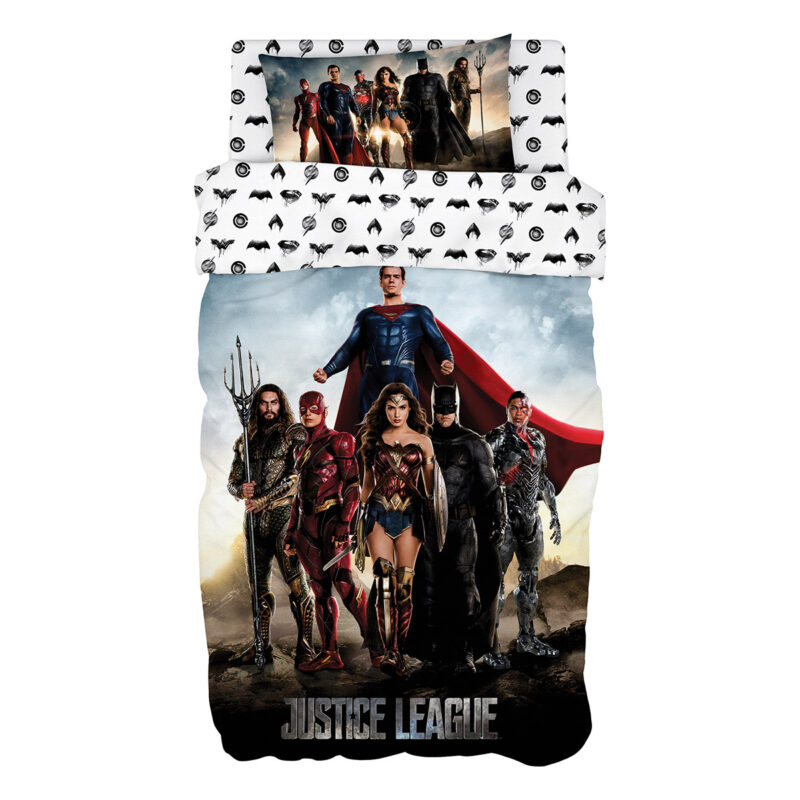 Σετ σεντόνια μονά Art 6186 Justice League 165x250 Εμπριμέ   Beauty Home