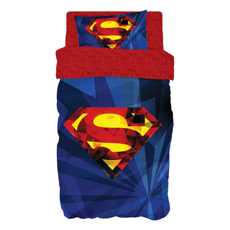 Σετ σεντόνια μονά Art 6187 Superman 165x250 Μπλε   Beauty Home